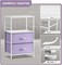 Sorbus Nightstand 2-Drawer Shelf Storage - Bedside Furniture & End Table Chest Dresser with Steel Frame, Wood Top & Easy Pull Fabric Bins for Home, Bedroom, Closets, Bathroom, Office & College Dorm
